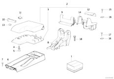 E36 318i M43 Cabrio / Vehicle Trim Armrest Front