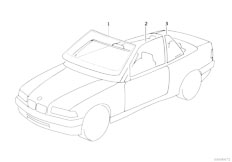 E36 M3 3.2 S50 Cabrio / Vehicle Trim Glazing