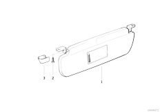 E36 320i M50 Cabrio / Vehicle Trim Sun Visor