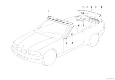 E36 M3 3.2 S50 Cabrio / Vehicle Trim Interior Body Trim Panel