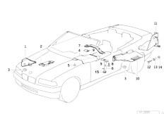 E36 M3 3.2 S50 Cabrio / Vehicle Trim Heat Insulation