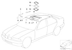 E36 320i M52 Coupe / Vehicle Trim/  Headlining Handle