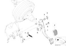 E53 X5 4.6is M62 SAV / Pedals/  Pedals Supporting Bracket Brake Pedal