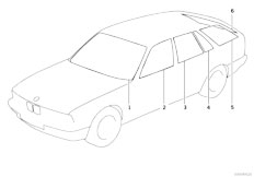 E34 518i M40 Touring / Vehicle Trim/  Glazing