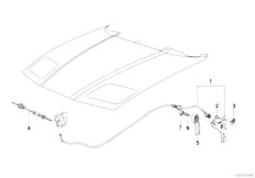 E31 850CSi S70 Coupe / Bodywork/  Engine Hood Mechanism