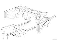 E12 528 M30 Sedan / Bodywork/  Front Body Engine Support