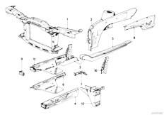 E30 M3 S14 2 doors / Bodywork/  Wheelhouse Engine Support