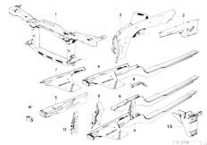 E30 M3 S14 Cabrio / Bodywork/  Wheelhouse Engine Support