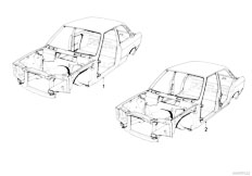 E30 316i M10 4 doors / Bodywork/  Body Skeleton