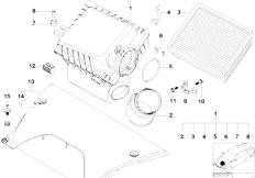 E53 X5 4.4i M62 SAV / Fuel Preparation System Intake Silencer