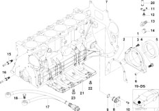 E46 330Ci M54 Cabrio / Engine/  Engine Block Mounting Parts