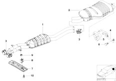E46 330d M57N Touring / Exhaust System Exhaust System Rear