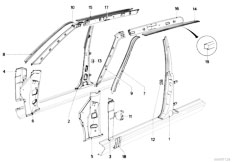E12 518 M10 Sedan / Bodywork/  Single Components For Body Side Frame
