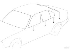 E30 318i M10 4 doors / Vehicle Trim/  Glazing