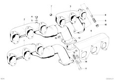 E34 530i M30 Sedan / Engine Exhaust Manifold-2