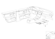 E38 740d M67 Sedan / Individual Equipment/  Individual Wood Cup Holder Front