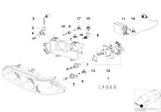 E39 540i M62 Touring / Lighting/  Indiv Headlight Parts Xenon Headlight-3
