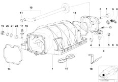 E39 540i M62 Sedan / Engine Intake Manifold System-2