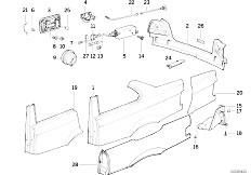 E36 M3 S50 Cabrio / Bodywork/  Side Panel Tail Trim