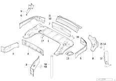 E36 320i M50 Cabrio / Bodywork/  Folding Top Compartment