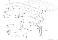 E36 325i M50 Cabrio / Bodywork Folding Top Compartment Lid