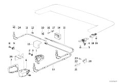 E36 328i M52 Cabrio / Bodywork/  Manual Folding Top Flap Mechanism