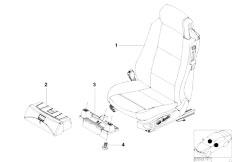 E64N 635d M57N2 Cabrio / Seats/  Seat Complete Front