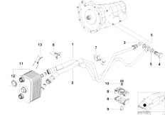 E53 X5 4.6is M62 SAV / Radiator Oil Cooler Pipe Heat Exchanger