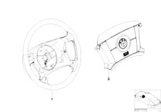 E46 318i M43 Sedan / Steering/  Leather Steering Wheel Bicolor