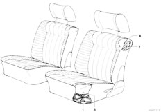 E30 316 M10 2 doors / Seats/  Spring Frame Seat Front