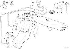 E34 518i M43 Sedan / Vehicle Electrical System/  Single Parts For Windshield Cleaning
