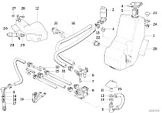 E34 518i M43 Sedan / Vehicle Electrical System/  Single Parts For Head Lamp Cleaning