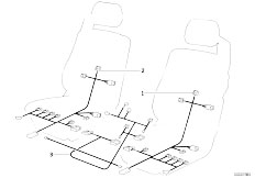 E31 840Ci M62 Coupe / Vehicle Electrical System Wiring Set Seat