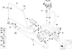Z3 Z3 2.2i M54 Roadster / Steering Hydro Steering Oil Pipes-2