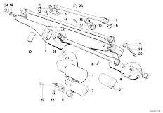 E34 525tds M51 Touring / Vehicle Electrical System/  Single Wiper Parts