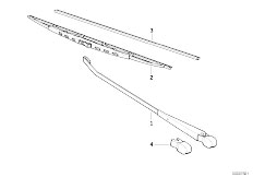 E30 M3 S14 2 doors / Vehicle Electrical System/  Wiper Arm Wiper Blade