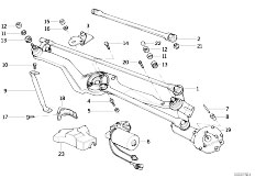 E31 840Ci M62 Coupe / Vehicle Electrical System Single Wiper Parts