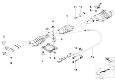 E46 323Ci M52 Cabrio / Exhaust System/  Exhaust System