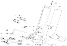E36 316i M43 Coupe / Seats/  Front Seat Electrical Backrest Frame