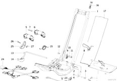 E36 318i M43 Cabrio / Seats/  Bmw Sports Seat Frame Electrical