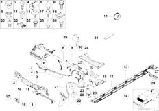 E39 525i M54 Sedan / Vehicle Trim/  Body Parts Floor Panel Engine Compartm