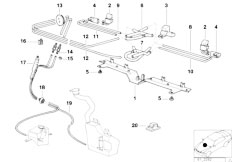 E38 730i M60 Sedan / Vehicle Electrical System/  Parts F 3 Jet Intensive Windsh Cleaning