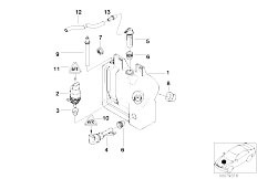 E39 523i M52 Touring / Vehicle Electrical System/  Windshield Cleaning Container