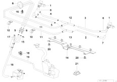 E38 740i M60 Sedan / Vehicle Electrical System/  Parts F 2 Jet Intensive Windsh Cleaning