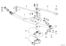 E36 323i M52 Touring / Vehicle Electrical System/  Single Wiper Parts