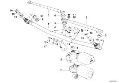E36 318is M44 Sedan / Vehicle Electrical System/  Single Wiper Parts-2
