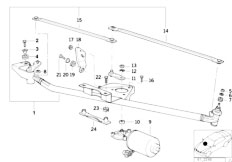 E36 316i M43 Coupe / Vehicle Electrical System/  Single Wiper Parts