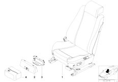E38 740iL M62 Sedan / Seats/  Contour Seat Electrically Adjustable