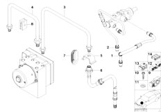 Z3 Z3 2.2i M54 Roadster / Brakes/  Front Brake Pipe Dsc-4