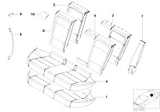 E46 M3 S54 Coupe / Seats Through Loading Facility Seat Cover